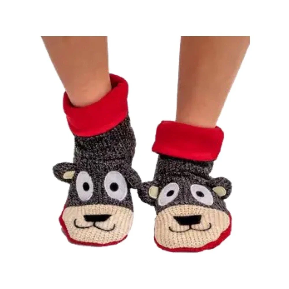 Lazy One Bear Woodland Slippers Infant‎ 1-3 (XS)
